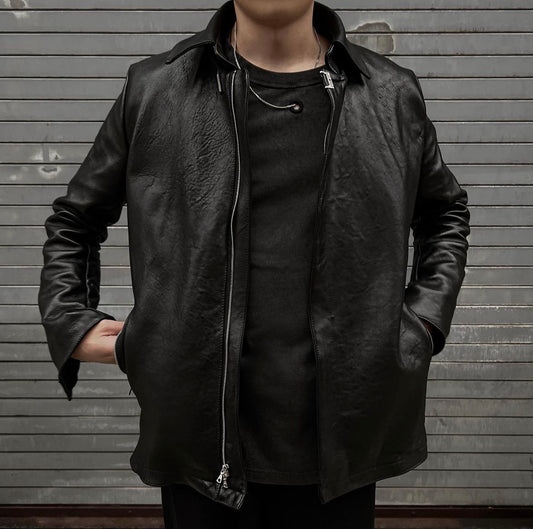 Tailored Cross Leather Jacket