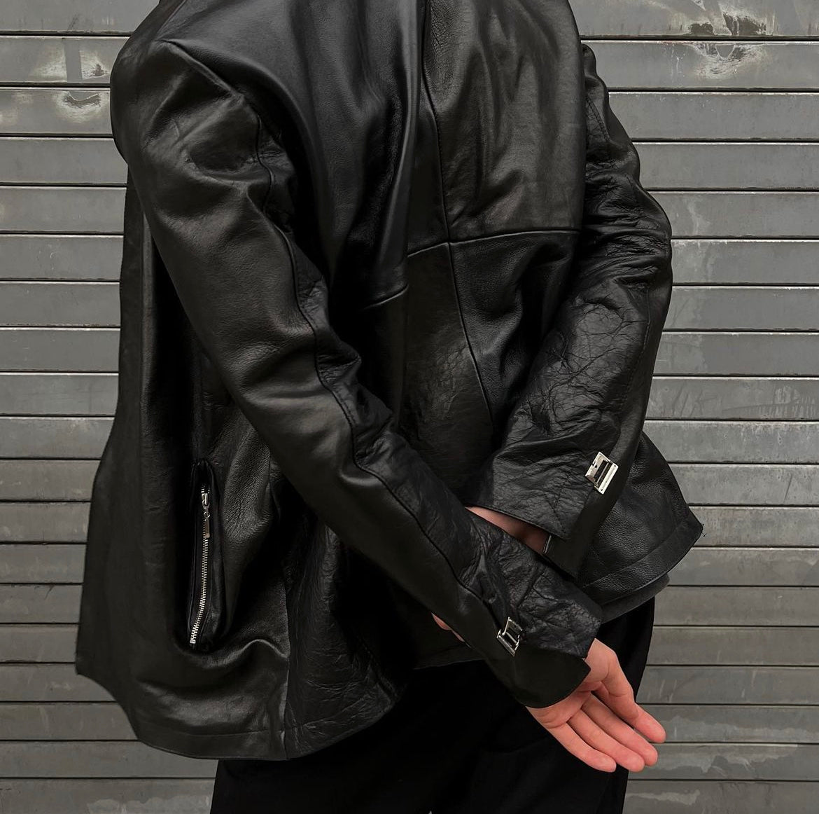 Tailored Cross Leather Jacket